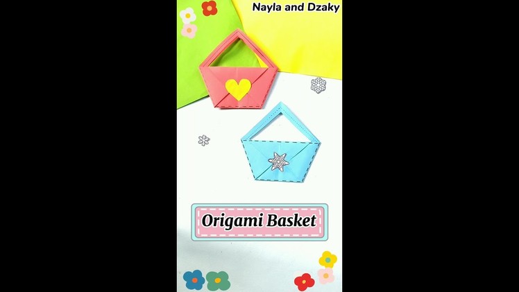 ORIGAMI BASKET | ORIGAMI KERANJANG | DIY how to make origami paper basket | paper craft #Shorts