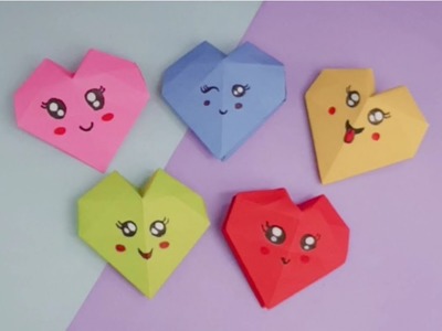 Origami heart box make with paper.DIY Valentine Day gift box make with paper.DIY paper craft #short