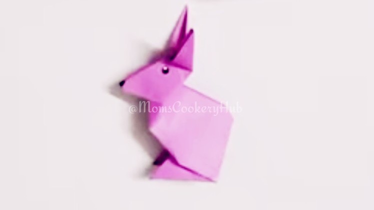 Origami Rabbit. Easy to make Paper Rabbit. Origami Craft Ideas @MomsCookeryHub