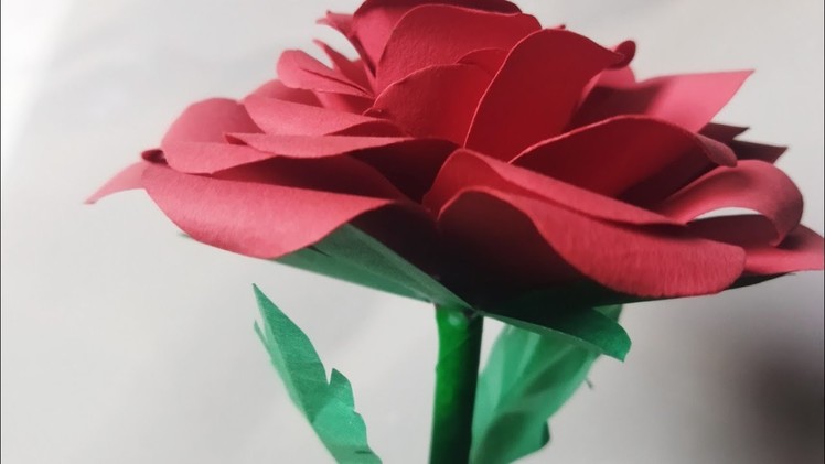 Paper flower making.Paper craft. DIY paper rose flower.#shorts
