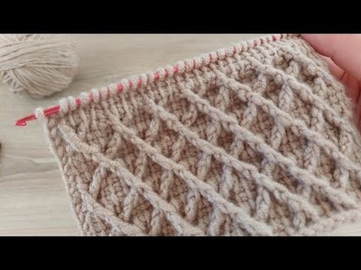 Super easy Tunisian Knitting crochet pattern. Çok kolay tunus işi örgü modeli