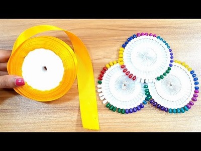 SUPERB HOME DECOR IDEAS USING OLD HAIR BAND AND COLOR RIBBON | DIY CRAFT | BEST OUT OF WASTE