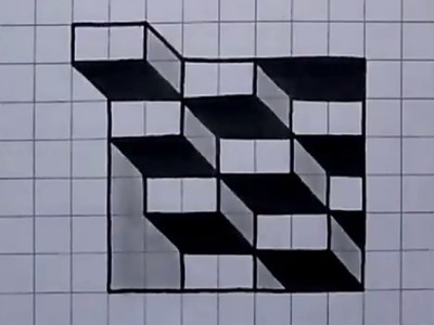 3D Drawing Easy ???? Optical Illusion Drawing Tricks ???? Graph Paper Drawings (Part 7) #shorts