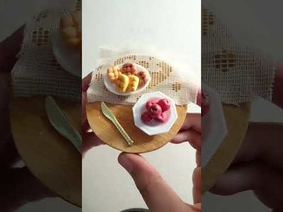 Apples ???? & Bread ???? Polymer Clay miniature Food #SHORTS