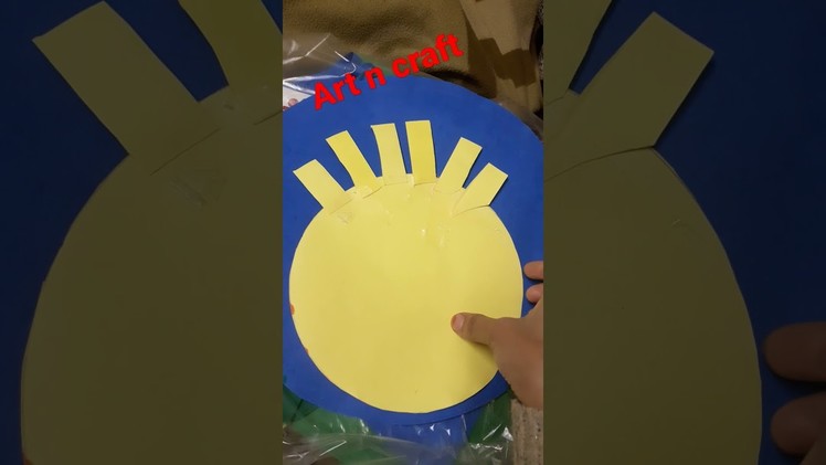 Art n craft making sun with colorful sheet thank to all your lovely support # subscribe