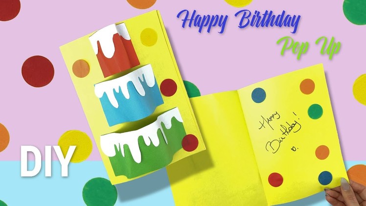 Birthday Card Ideas | Pop Up Birthday Card | Birthday Greeting card | Diy pop up cake card #shorts