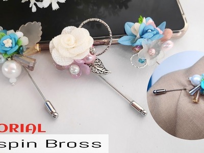 ❤️CARA BIKIN TUSPIN BROS DIY TUTORIAL easy jewellery making Handmade brooch