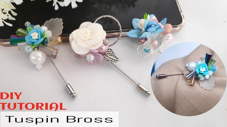 ❤️CARA BIKIN TUSPIN BROS DIY TUTORIAL easy jewellery making Handmade brooch