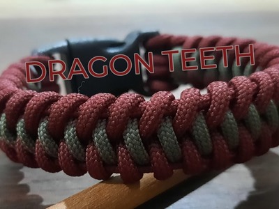 Cara buat gelang tali paracord survival dragon teeth knot