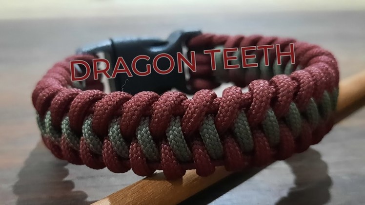 Cara buat gelang tali paracord survival dragon teeth knot