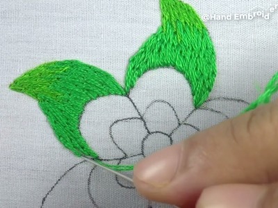 Designer exclusive hand embroidery flower satisfying video tutorial
