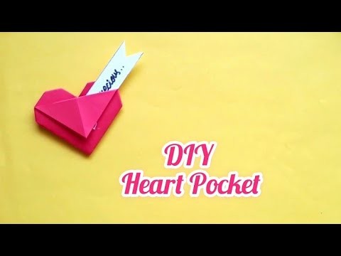 DIY Heart with pocket. How to make a paper Heart. Origami Heart. Gift Idea #shorts