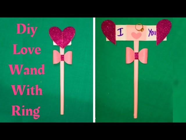 Diy Love Gift Wand | Love Ring Gift Wand | Fairy Tale Love Heart Wand | Gift Card Ideas | Love Card