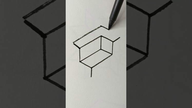 Drawing Satisfying 3d art fun amazing 3d geometric art #shorts #drawing