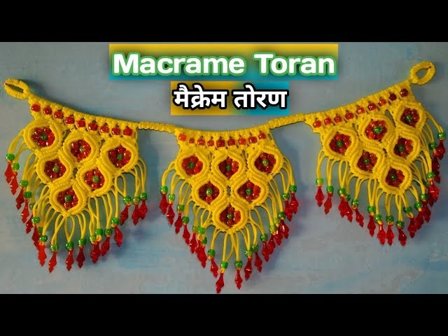 Easy V Shape Macrame Toran 2022 | Macrame New Design Tutorial | Macrame Toran For Beginners