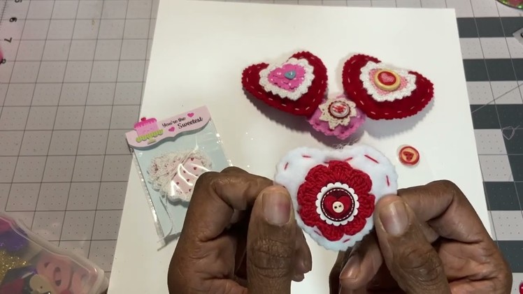 Felt Heart Embellishments