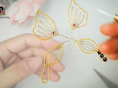 French embroidery butterfly brooch making tutorial