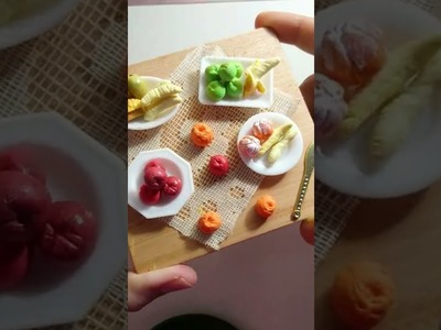 Fruits ???????? ???????? Polymer Clay miniature Food for Dollhouse #SHORTS