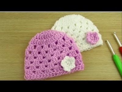 How to crochet Preemie hat tutorial Premature baby beanie - Happy Crochet Club