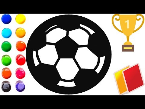 How to draw a soccer ball. Drawing Ball for Children with kids song. Bolalar uchun chizilgan to'p