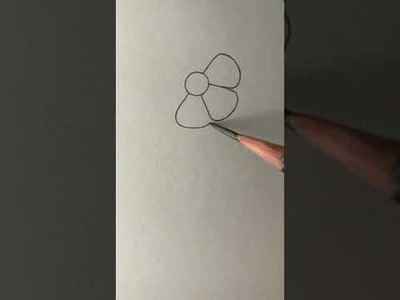 How to draw flower with pencil