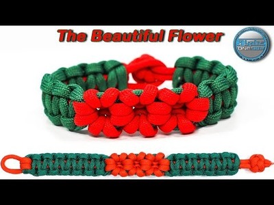 How to Make a Paracord Bracelet the Beautiful Flower - without buckles