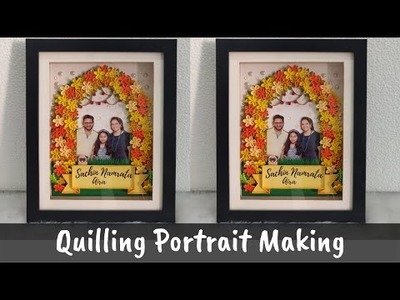 How to make a Quilling Portrait 2 | Process video | Quilling Figures | 3D Quilling | Edge Quilling