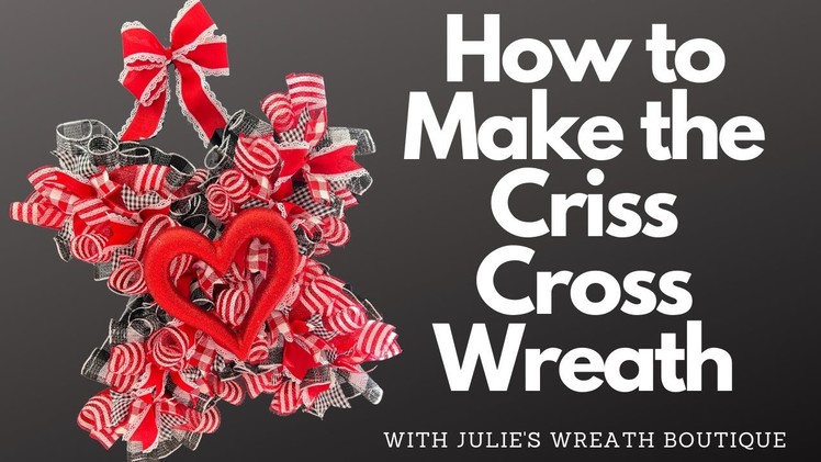 How to Make a Valentine Wreath | How to Make the Criss Cross Wreath | Paint Stick Wreath Tutorial