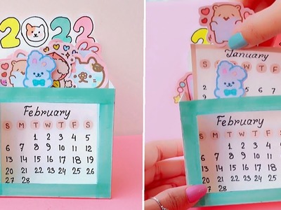 How to make New Year 2022 Calendar. DIY Calendar making at home. Handmade Craft Idea