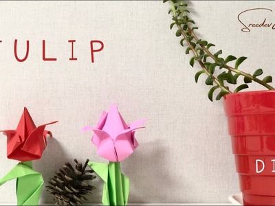 How to Make Origami Tulip Flower
