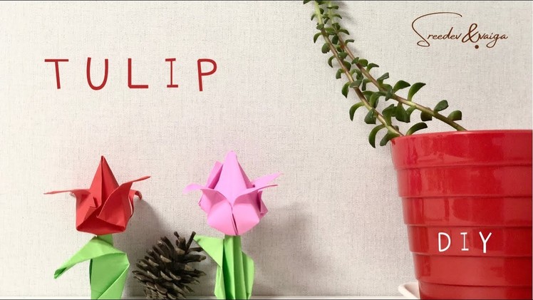 How to Make Origami Tulip Flower