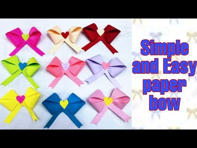 How to make paper bow. Easy paper bow. Origami bow