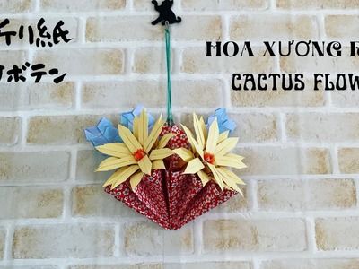 How to make Paper Cactus Flower #walldecor #DIY #handmade #origami
