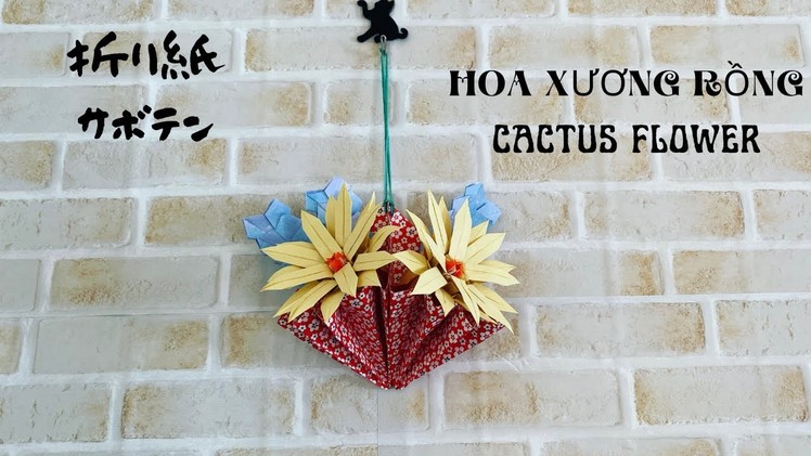 How to make Paper Cactus Flower #walldecor #DIY #handmade #origami