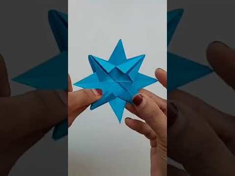 How To Make Simple 3D Paper Star |  Origami Paper Star | #Shorts