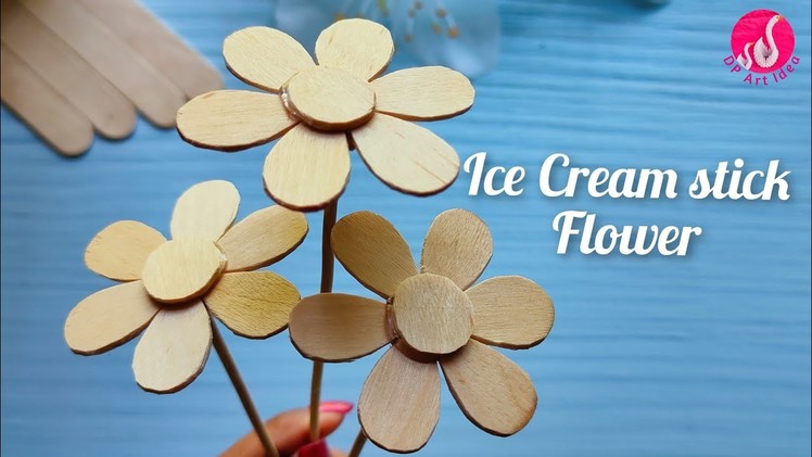Icecream Stick Flower Making || Popsicle Stick Craft Idea || Easy Craft Idea