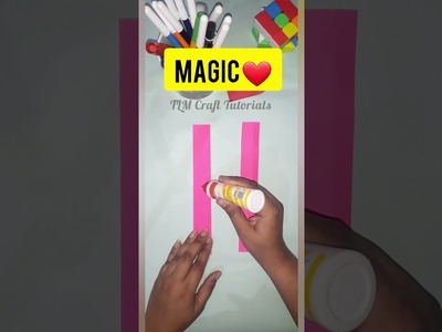 Magic craft || magic trick || easy craft || paper heart ❤ #shorts #shortvideo #youtubeshort #craft