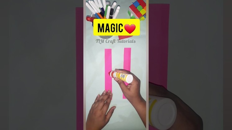 Magic craft || magic trick || easy craft || paper heart ❤ #shorts #shortvideo #youtubeshort #craft