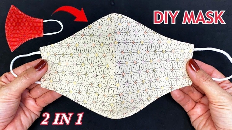 New Style Mask Making Idea✅Diy 2 In 1 Fabric Face Mask 3Layers Easy Pattern Sewing Tutorial At Home