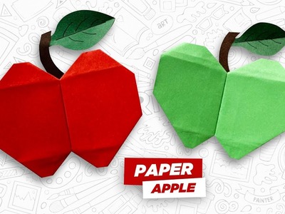 Paper Apple | Origami Apple | How to make a paper apple | Origami fruits