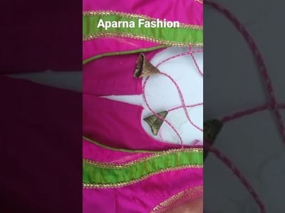 Pink and green combination patch work blouse designs comment like share and subscribe my channel