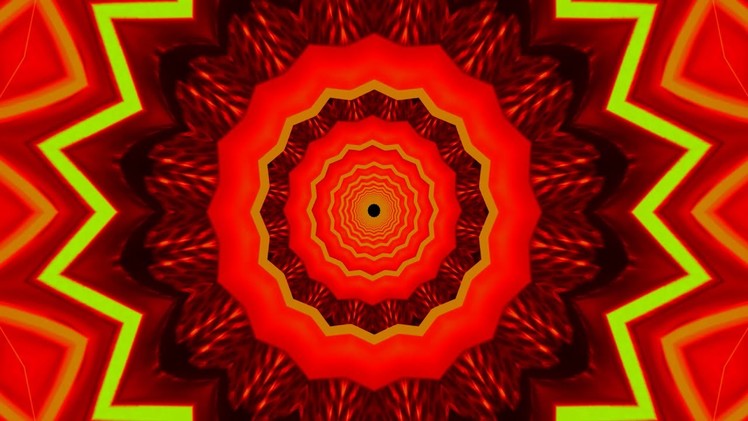 Red Mandala  Style  vj Loop Motion background Video