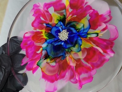 Resin Flower Coaster tutorial using LET'S RESIN alcohol inks & Trying Platinum 360 Resin