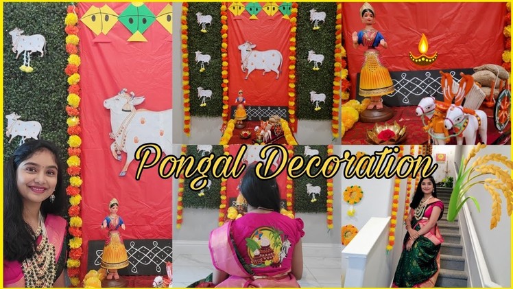 Sankranthi & Bhogi Decoration || DIY || pongal ||Pichwani cow Decoration || pooja decoration ideas