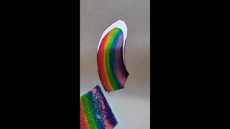 Simple Banana acrylique painting step by step ???? Rainbow Banana.Satisfying Art ASMR #Shorts