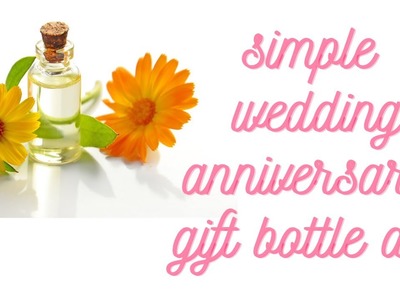 Simple love theme bottle art. wedding anniversary bottle. gift bottle