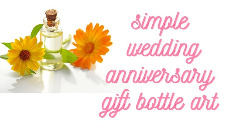 Simple love theme bottle art. wedding anniversary bottle. gift bottle