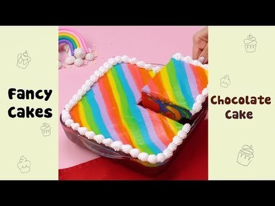 So Yummy and Beautiful Rainbow Cake Tutorial
