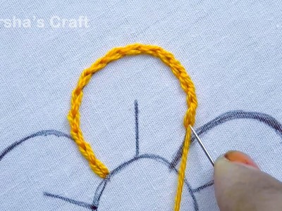 Super Hand Embroidery Style Beautiful Flower With Very Easy Following Stitch