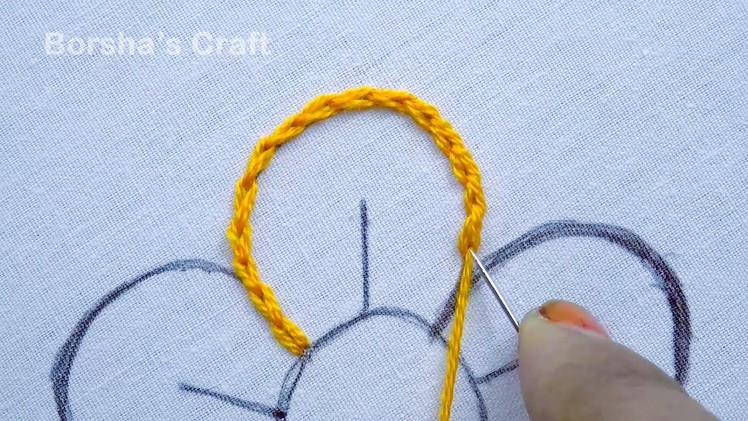Super Hand Embroidery Style Beautiful Flower With Very Easy Following Stitch